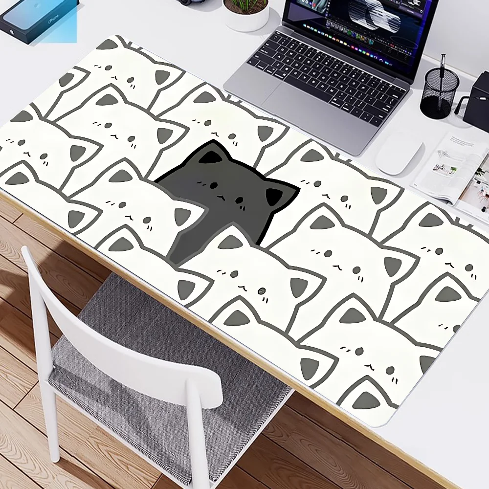 Cute Cartoon Cat Butterfly Mousepad Mousepad New Arrivals Large Gaming Mousepad L XL XXL Gamer Mouse Pad Size For Keyboards Mat