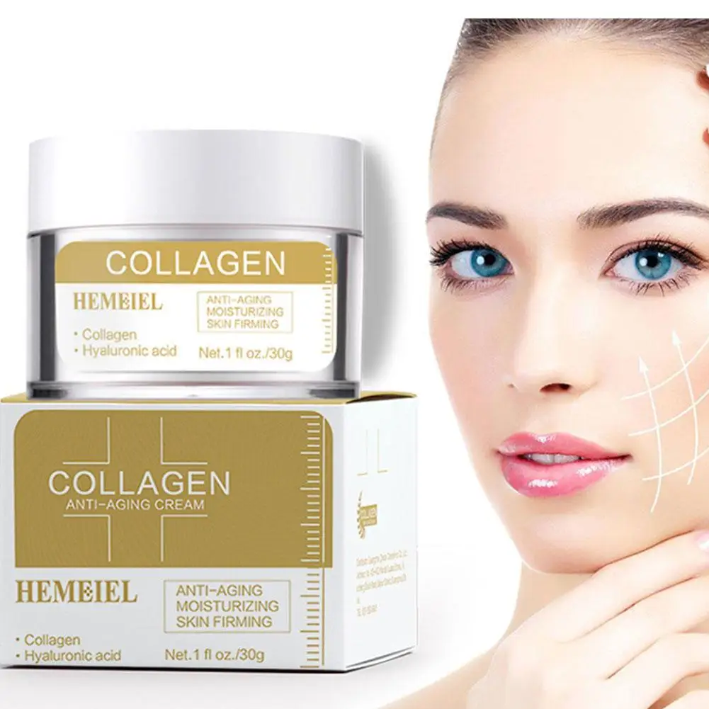 Crema para eliminar arrugas de colágeno, decoloración de líneas finas, reafirmante, mejora la belleza, antienvejecimiento, cuidado hidratante, levantamiento G0Z3