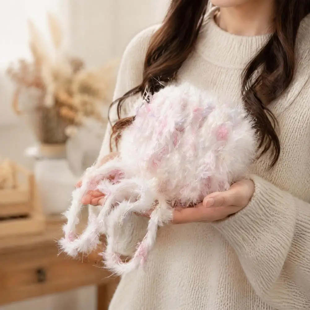 33M Faux Fur Blend Yarn for Crochet Knitting, DIY Sweater Scarf Hat Weaving Yarn, Colorful Craft Yarn for Beginners
