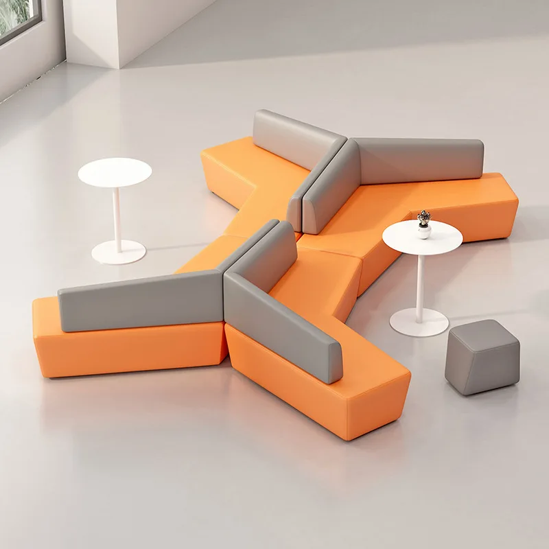 

Hotel lobby, business reception and negotiation center, creative and personalized combination special-shaped sofa