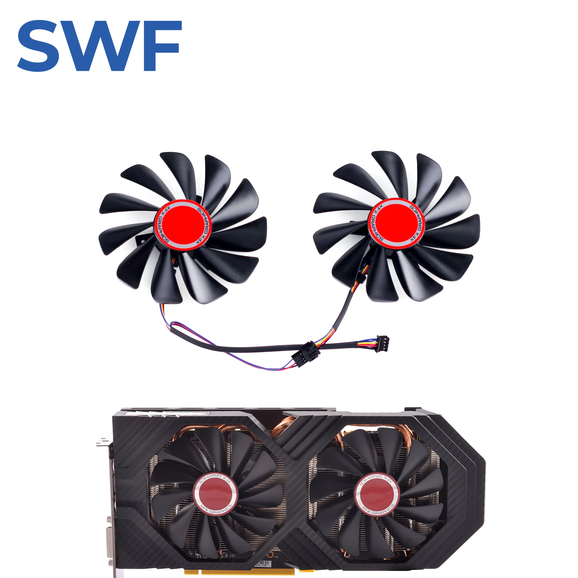 

CF1010U12S 95MM RX590 RX580 GPU Video Card Cooling Fan For XFX RX 590 580 VGA Graphics Card Cooler Fan