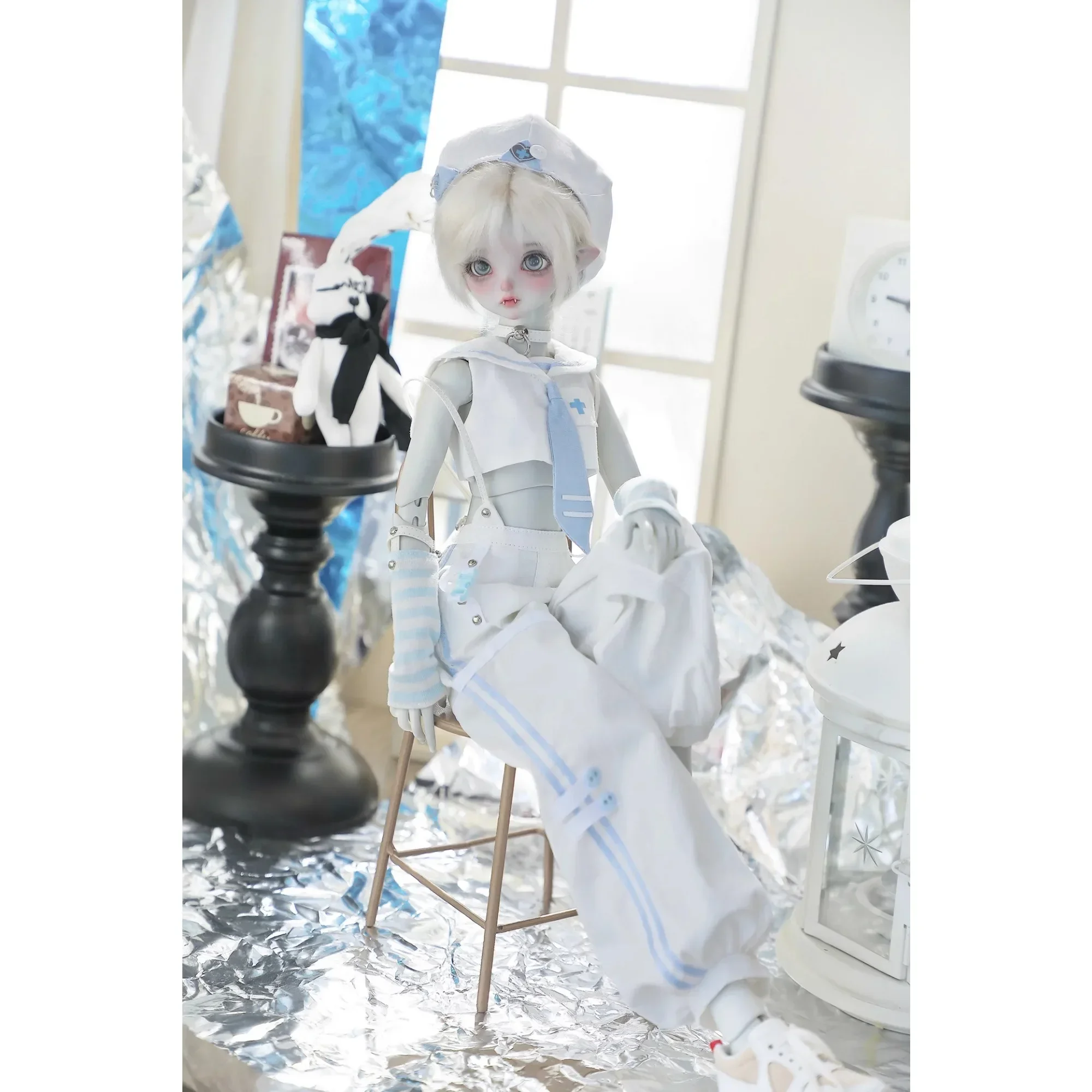 1/4 BJD Doll Cool Girl Cat Sailors Suits, Fashion Daily Wear for Mdd SD, Smart Bjd Doll Clothing