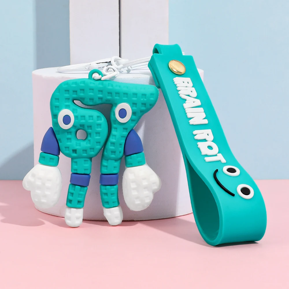 2026 Anime STEAL A BRAINROT Blauw 67 sahur sleutelhanger schattig nr. 67-sleutelhangerhangerspel rondom blauw nr. 67 speelgoed verjaardagscadeaus