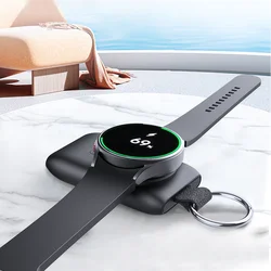 For Galaxy Watch 6 5 Charger Power Bank 1500mAh Portable Type-C Charging Battery For Samsung Galaxy Watch 6 5 Pro 4 Classic 3