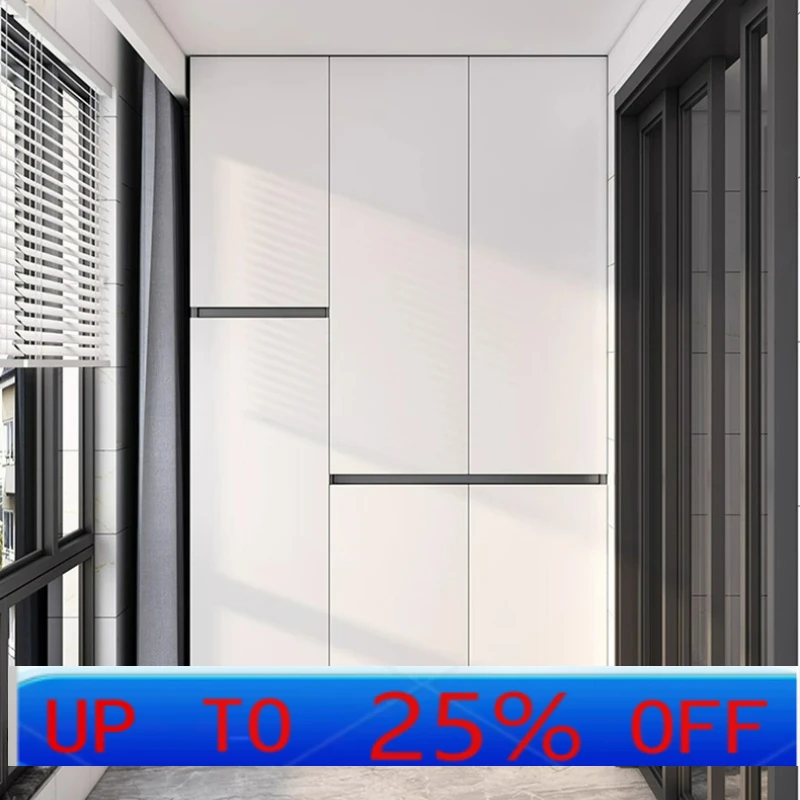 LTT aluminum alloy balcony sunscreen waterproof storage utility cabinet high cabinet locker integrated against the wall
