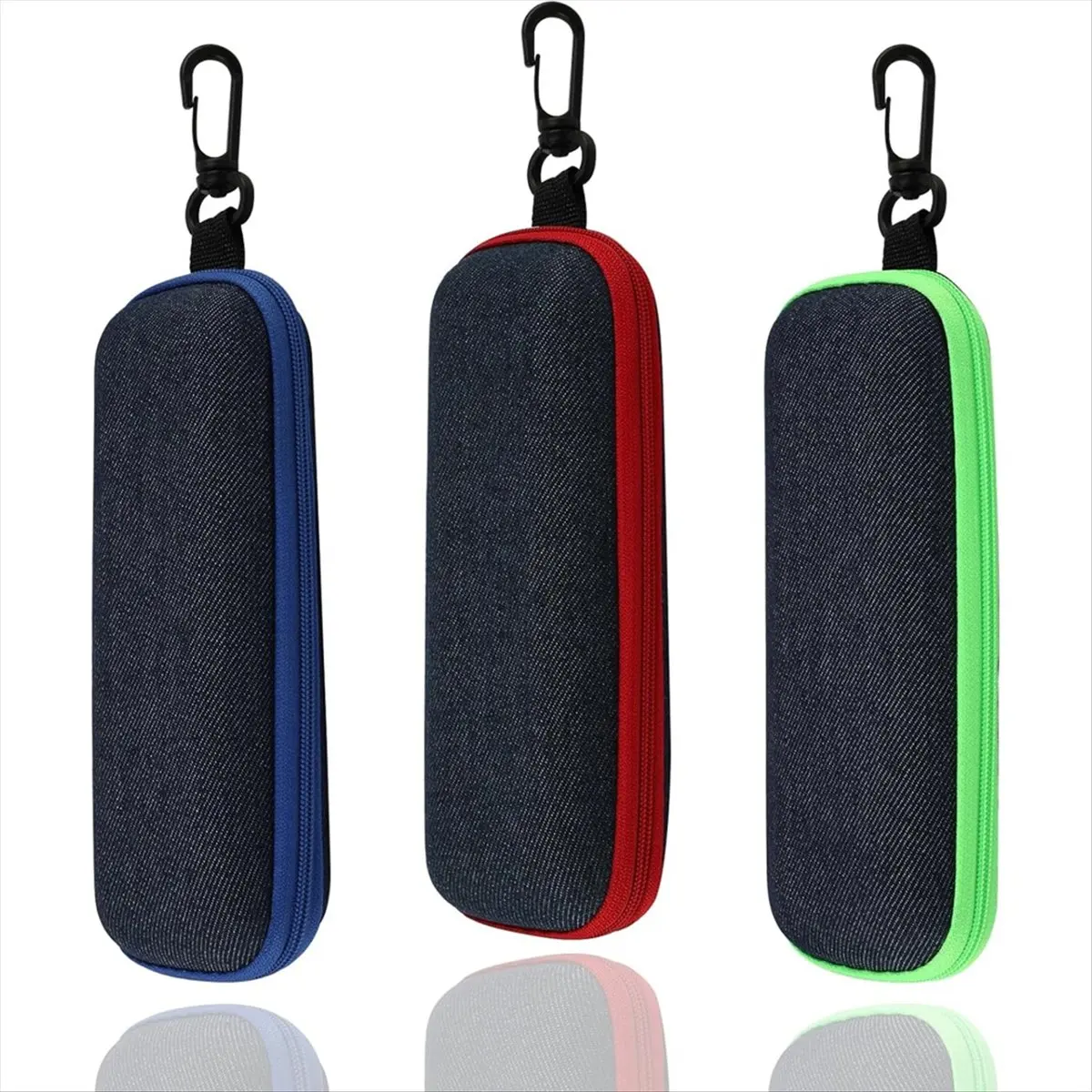 REST Glasses Case Hard Case, Sunglasses Case, Glasses Box with Zip for Men and Women, Glasses Case with Carabiner Hook