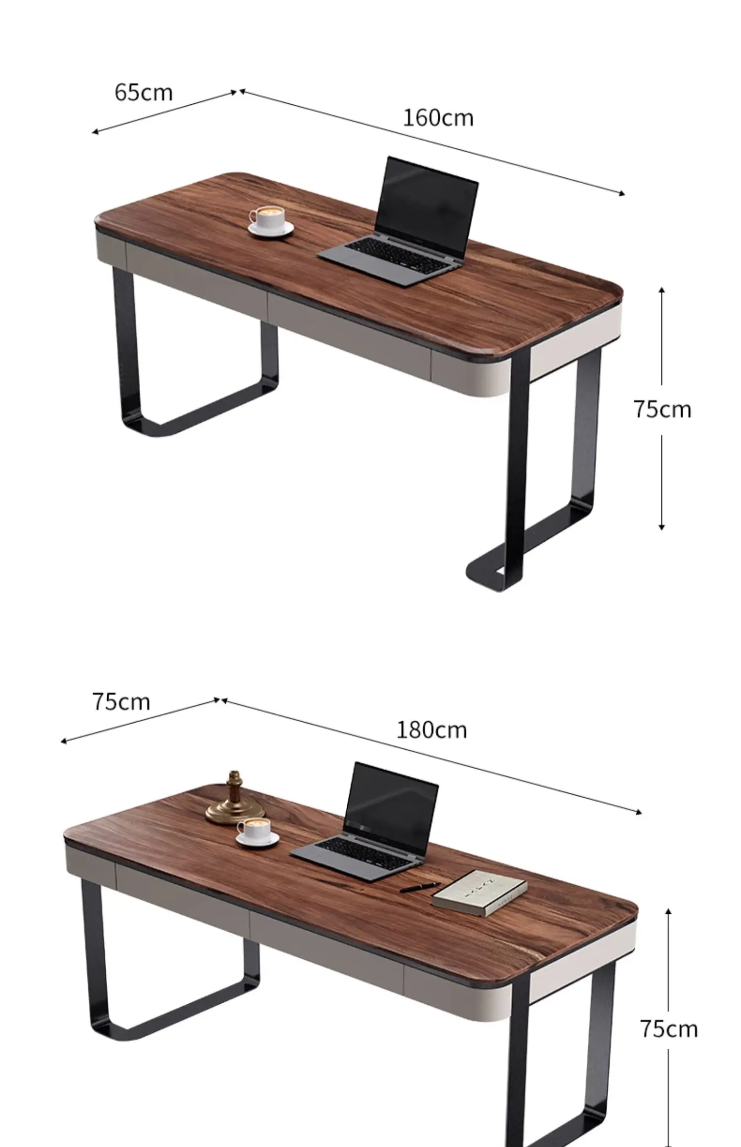 

Solid wood desk, villa large apartment study matching furniture original computer desk writing desk