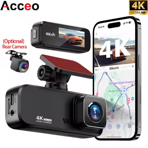 4K WIFI Car Video Recorder Black Box HD Night Vision with G-Sensor Dash Cam Optional Dual Lens Car DVR