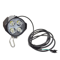 36V-48V Electric Bicycle Light E-Bike Headlight With Horn Waterproof Horn Set Front Headlight Parts