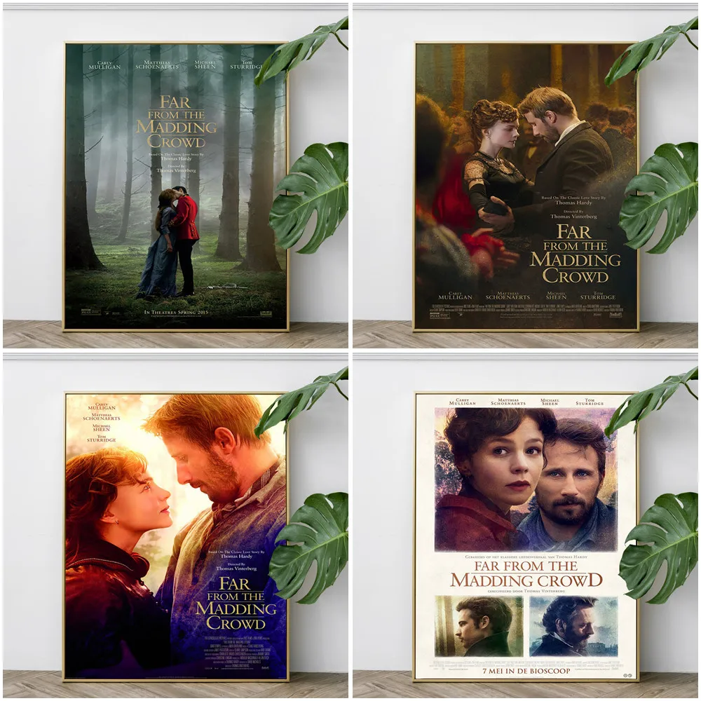 Póster de película artística impresa de lejos de la multitud, película de Drama romántico, imagen de pared, videocámara, cine, decoración del hogar, pintura en lienzo