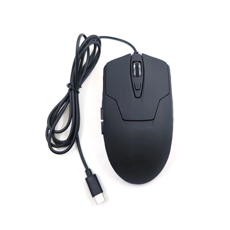 652F Type Mouse USB com fio para jogos Ergonômico Azul RGB Luz 2400 DPI 6 botões para PC Laptop Mouse