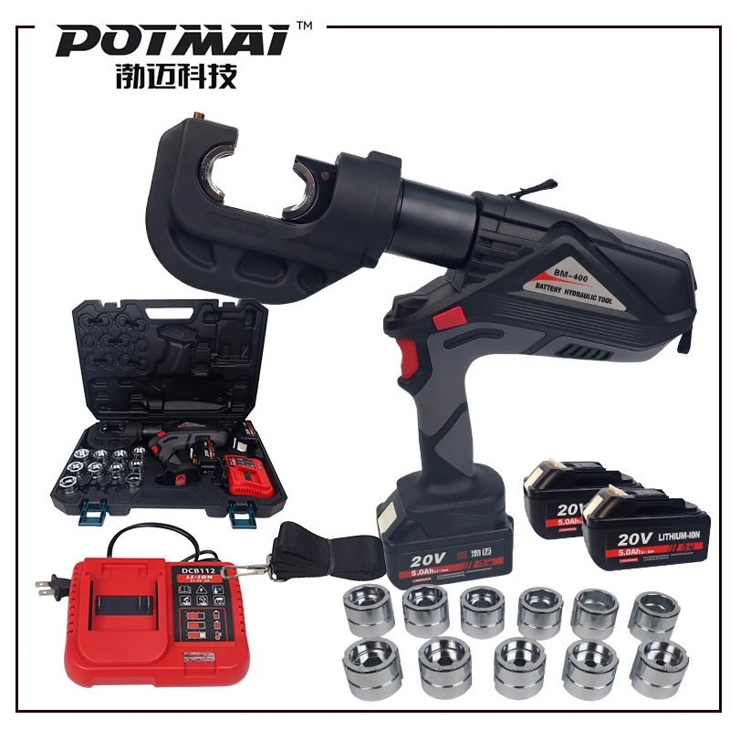 

Cordless Style Hand Crimper BM-400 Mini Battery Powered Hydraulic Al Fittings Cable Crimping Tools