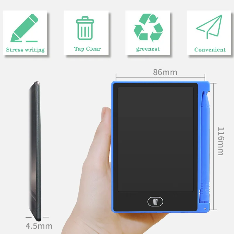 

Mini LCD Writing Tablet 4.4 Inch Paperless Epaper Digital Electronic Drawing Board Portable Smart Notepads Pad For Children Kids