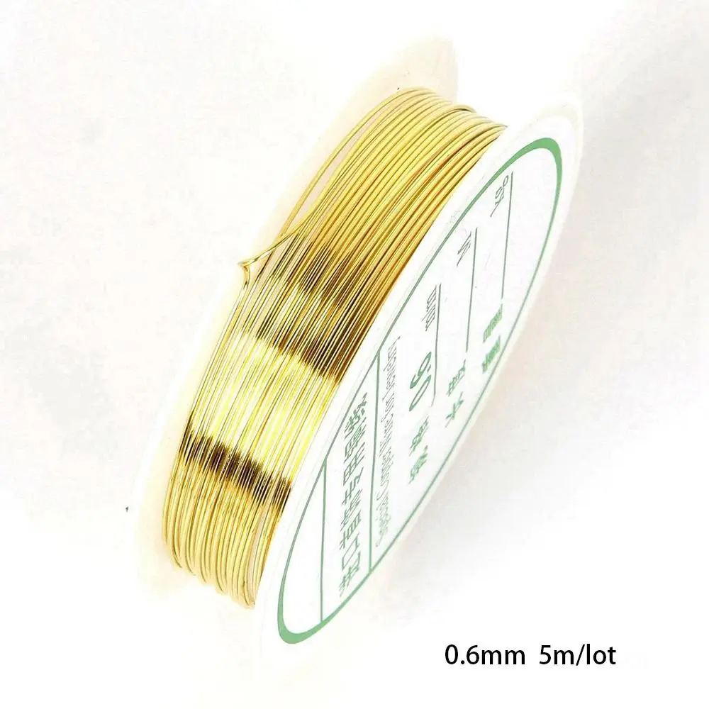 

1Roll Gold Silver Brass Copper Wire DIY Handmade Crafts Beading Wire Bracelet Necklaces 0.2/0.4/0.6/0.8/1mm Cord String
