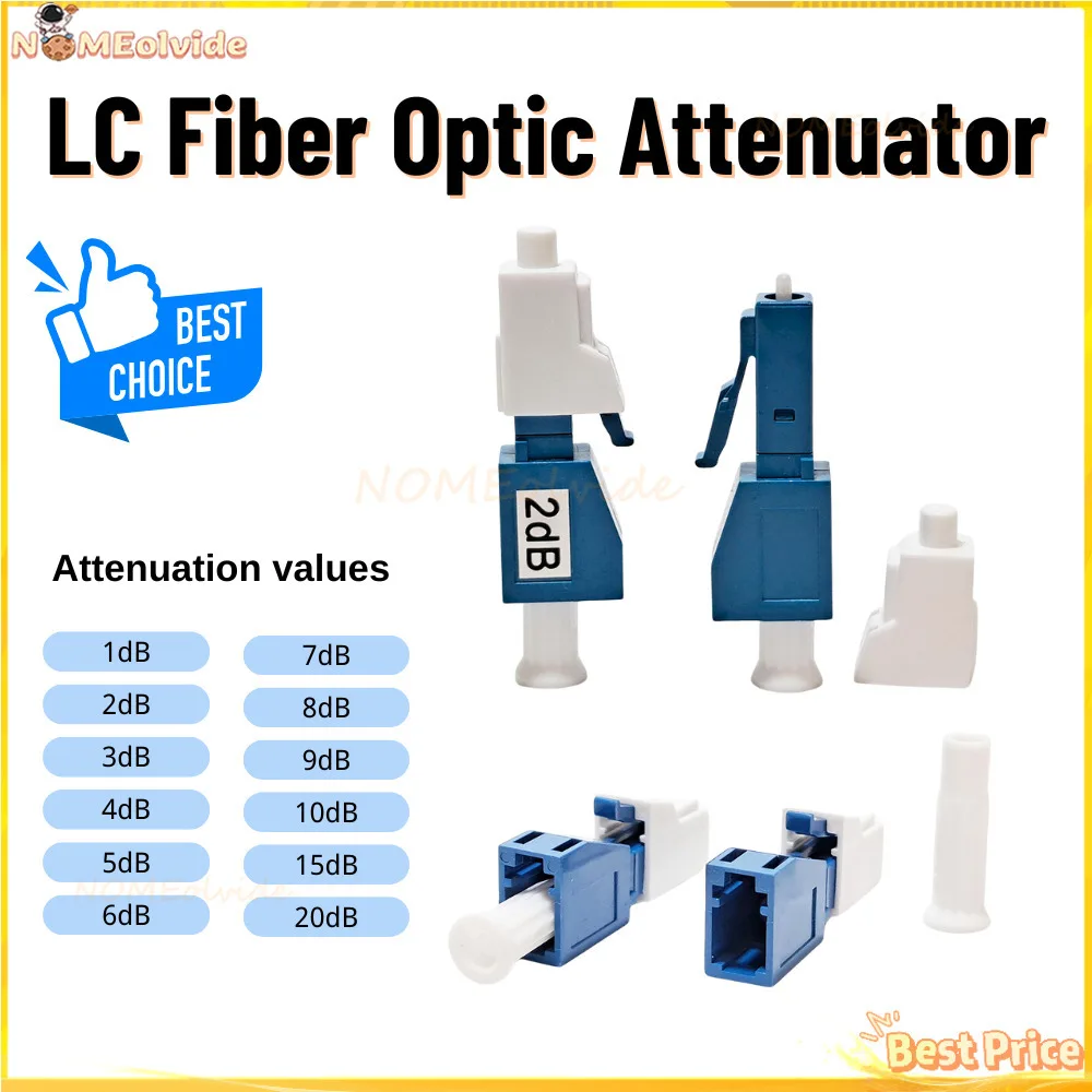 Optocal 3Db 5Db 7Db 10Db LC Fiber Optic Attenuator Plug-In Connector Single Mode Fixed Optical Application Hybird