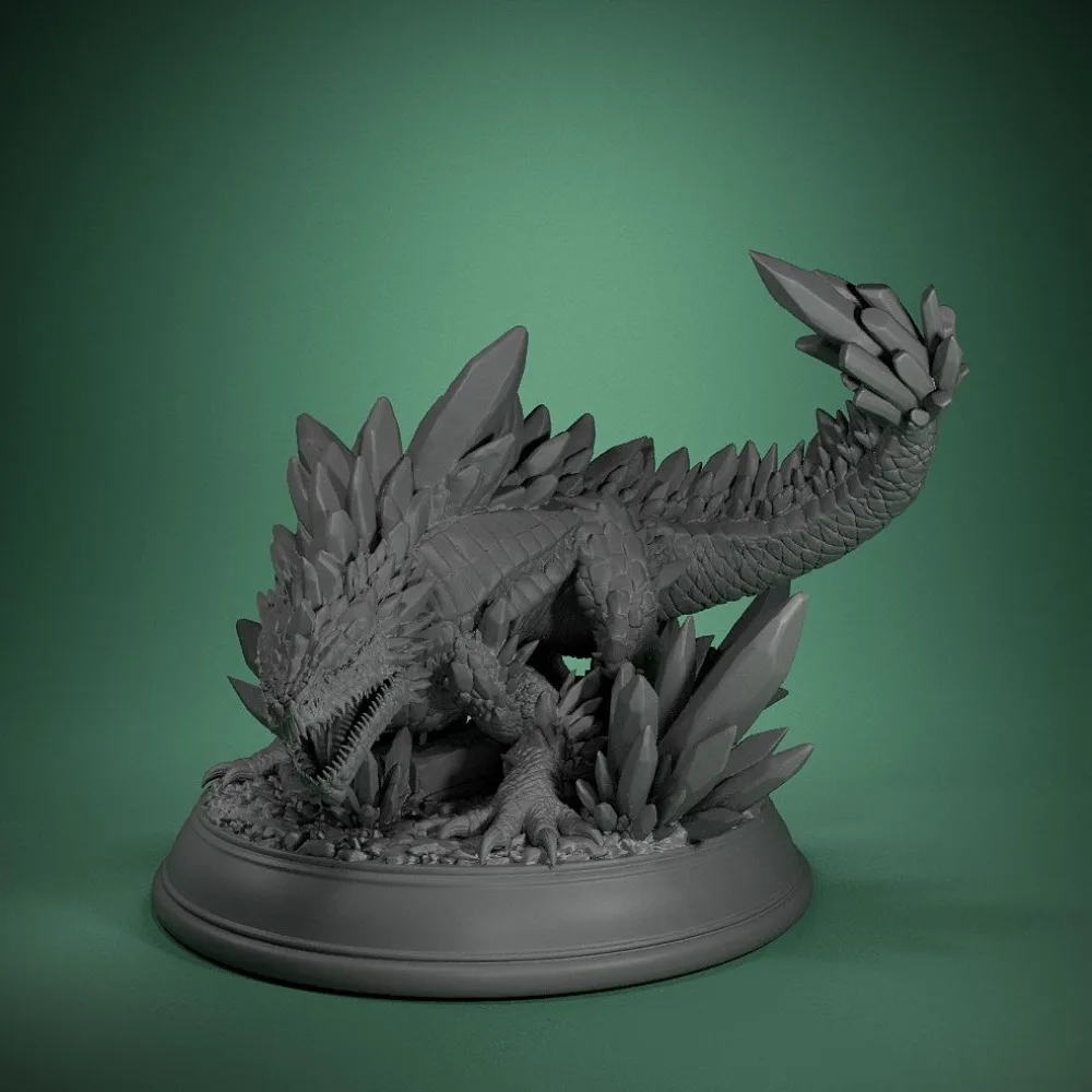 Crystal Lizard Board Game Chess Piece Model Ornaments 3D Printed Soldier Figures DIY Self-assembly Painting Figurines 45mm view 4