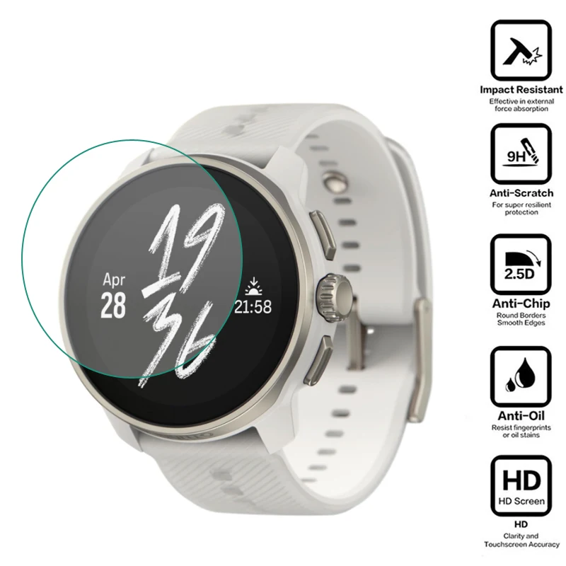 스마트 워치 하드 강화 유리 투명 보호 필름 가드, Suunto 레이스 S 레이스 스크린 보호대 커버, 스마트 워치 액세서리
