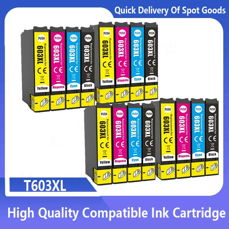 Cartouche d'encre compatible pour 603XL T603 T603XL E603XL 603 XL pour Epson XP-2100 XP-2105 XP-3100 XP-3105 XP-4100 XP-4105 WF-2810