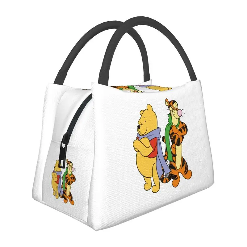 

Animation Cartoon Winnie The Pooh Insulated Lunch Bags for Work Office Tigger Waterproof Cooler Thermal Bento Box Women
