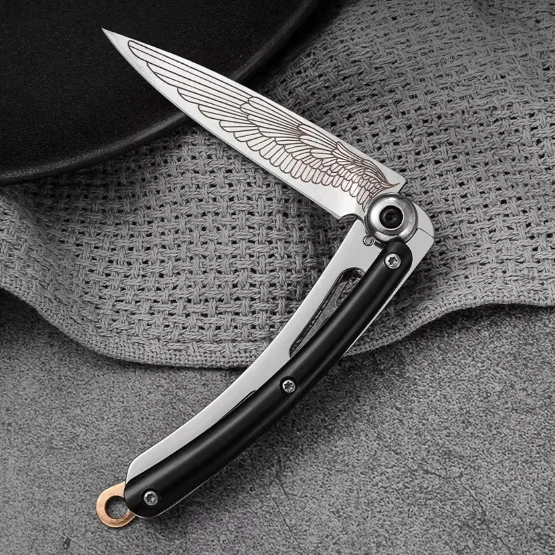 Portable Folding Pocket Knife With Stainless Steel Blade Keychain Pendant Travel And Fruit Knives Outdoor Camping Tool