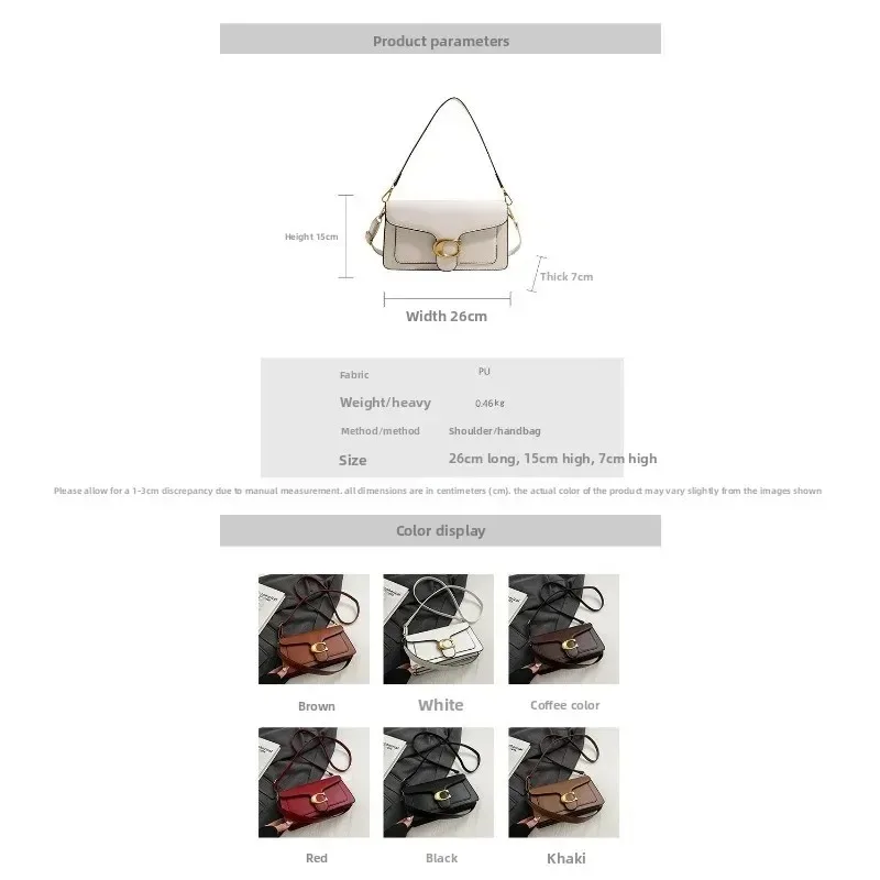 2026 Neu eingetroffene Damen-Handtasche, kleine quadratische Form, hochwertige Textur, einfarbig, mit mehreren Fächern, Umhängetasche für den täglichen Pendelverkehr. – Detail 5