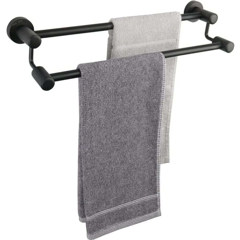 

Двойной вешалка для банных полотенец - утолщенная вешалка для полотенец из нержавеющей стали SUS304 для ванной комнаты, аксессуары для ванной комнаты, двойной вешалка для полотенец Heavy Dut