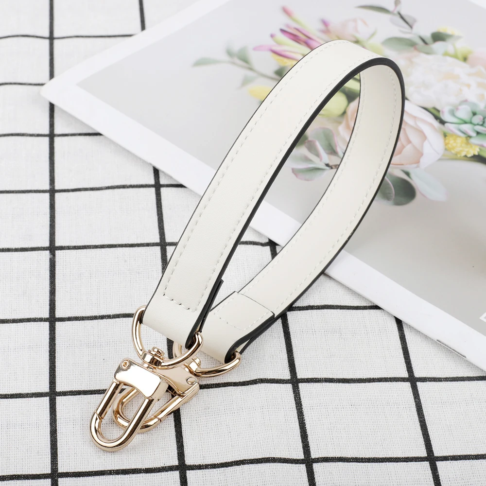 Genuine Leather Bag Strap With Silver Gold Hardware Shoulder Strap Handbag Strap For Obag Handle High Quality Bag Accessories