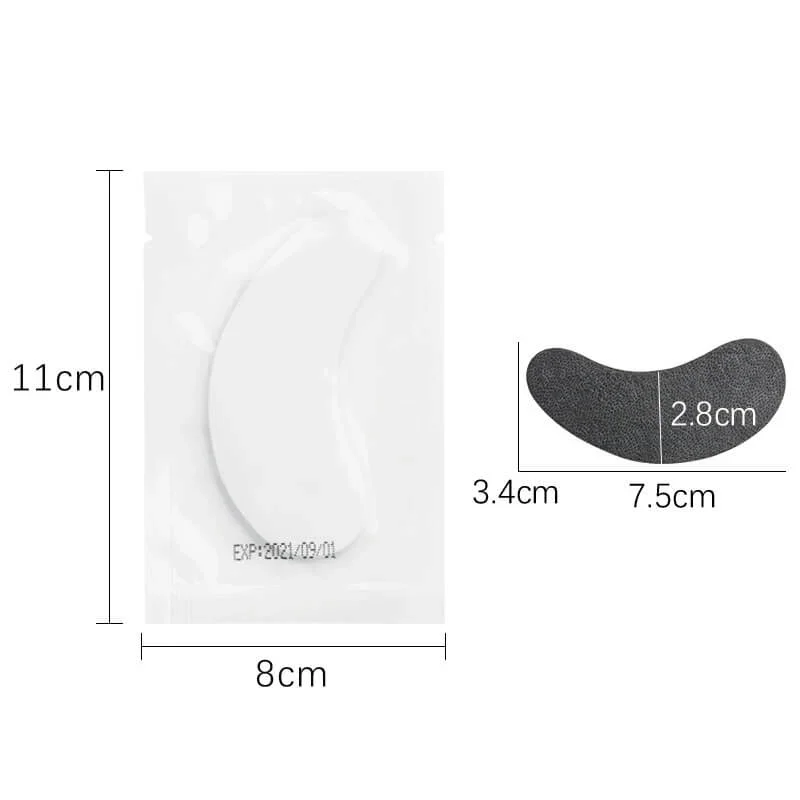 SENSE LASHES 50 Uds parches de Gel negro para ojos para extensión de pestañas UV debajo de las almohadillas para los ojos herramientas de maquillaje
