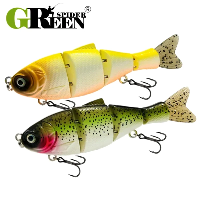 GREENSPIDER Neue 110mm 18,5g Multi-gelenk Köder Harte Körper Langsinkende Bass Hecht Angeln Köder Tackle Swimbait angeln Lockt