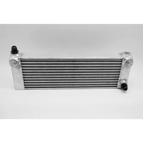 Autobahn88 Universal Oil Cooler Tank,LargeType,11-Row,Core L410xH150xW50mm (16.4x6x2"),includes 2 pcs M22to AN10 Adapters(Silver