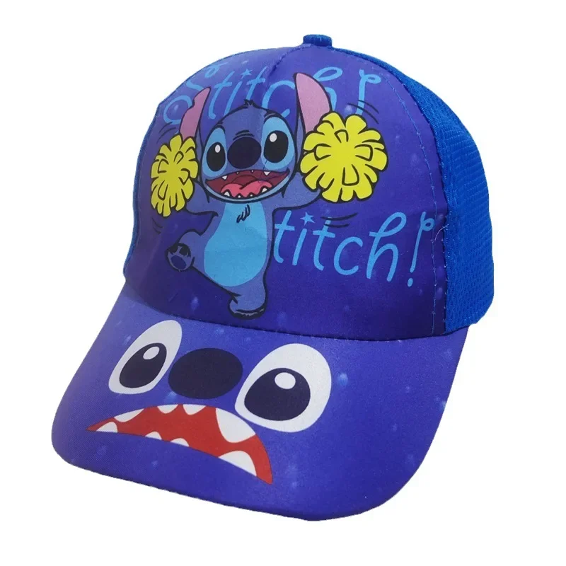 Disney Stitch Kids Baseball Caps Cute Hat Adjustable Snapback Cap Spring Summer Boys Girls Outdoor Travel Sunscreen Hats Gifts