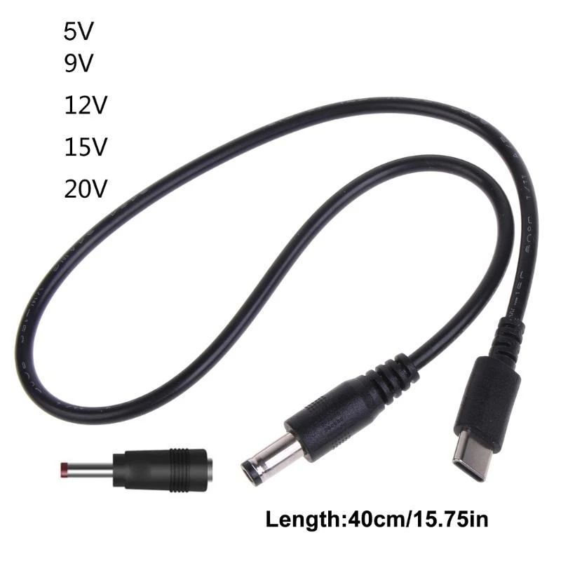 9V 5V 12V 15V 20VデバイスのタイプC PD充電ケーブル、USB Cから5.5x2.1mm 3.5x1.35mm放送機器用電源コード