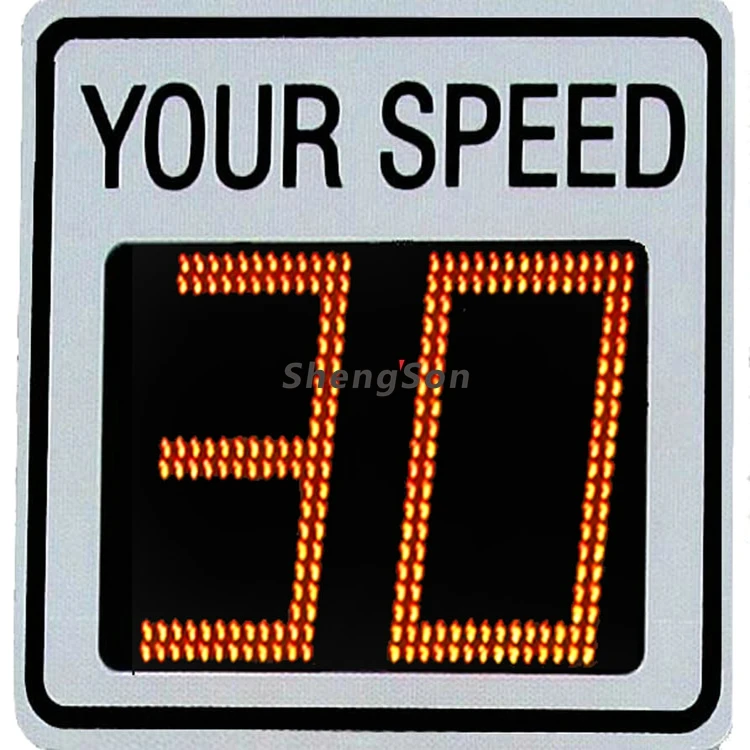 Custom Aluminum Portable Movable Solar Radar Speed Limit Sign LED Traffic Board 1-199km/h Detection for Vehicle Speed Control