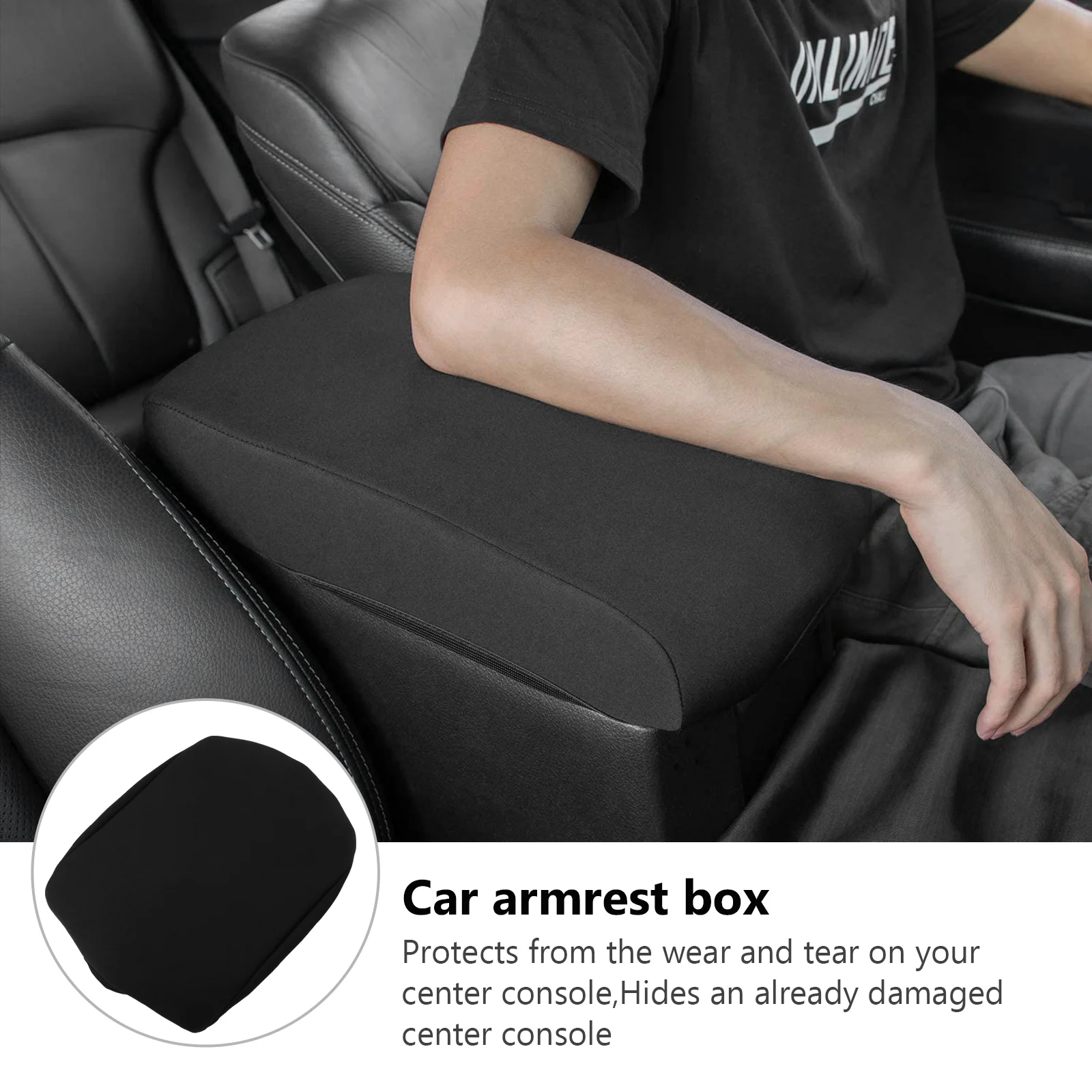

Car Armrest Cover Cushion Protector Lid For Center Console Anti-Scratch Wear Resistant Replace Worn Out Broken Protector