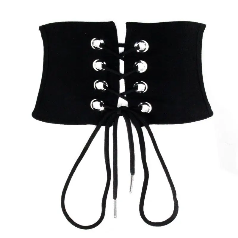 

Эластичный пояс для женщин: простой, универсальный, винтажный, темно-черный, очень широкий, в стиле ретро, для весенне-летнего модного женского костюма