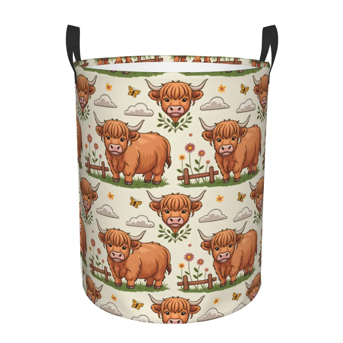 Cartoon Highland Cows Laundry  - Baby Nursery Laundry Basket 评论和价格