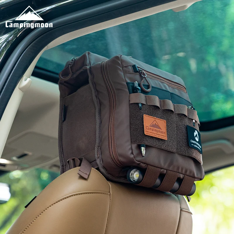 BK-PL Multi-functional Headrest Bag for Car Seating with Glasses Pocket and Built-in Storage Organizer