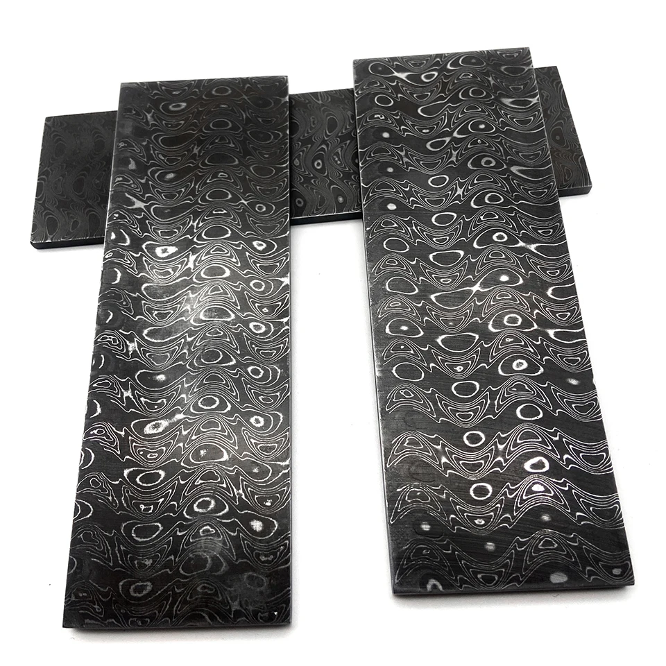 Damascus Billet Blanks Knife Steel DIY Knife Making Thick Material Stainless Steel Plate Has Been Heat Treatment 61±0.5HRC