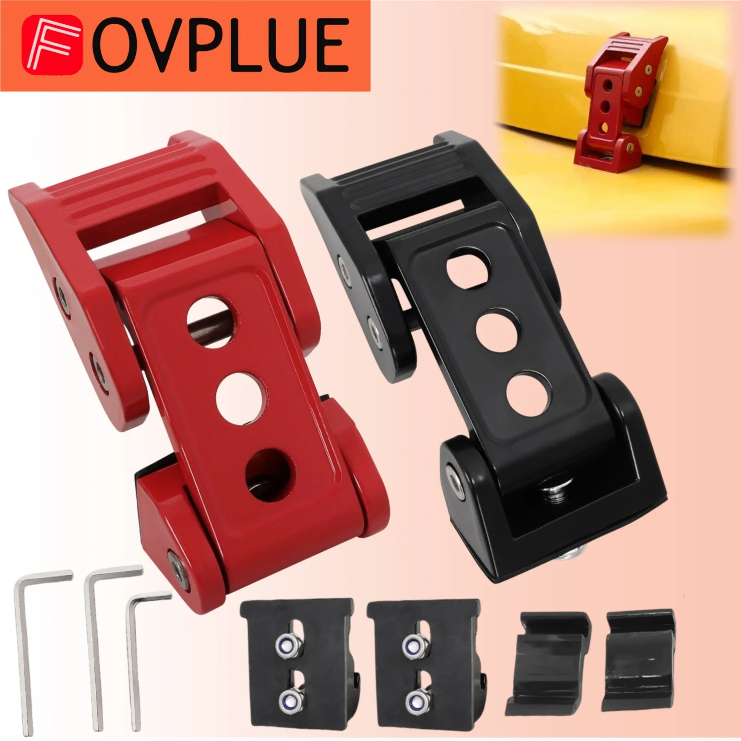 

Hood Latch Catch Cover Engine Lock Car accessories Aluminum For Jeep Wrangler JK JKU Gladiator JT 2007-2017 2008 2009 2015 2016