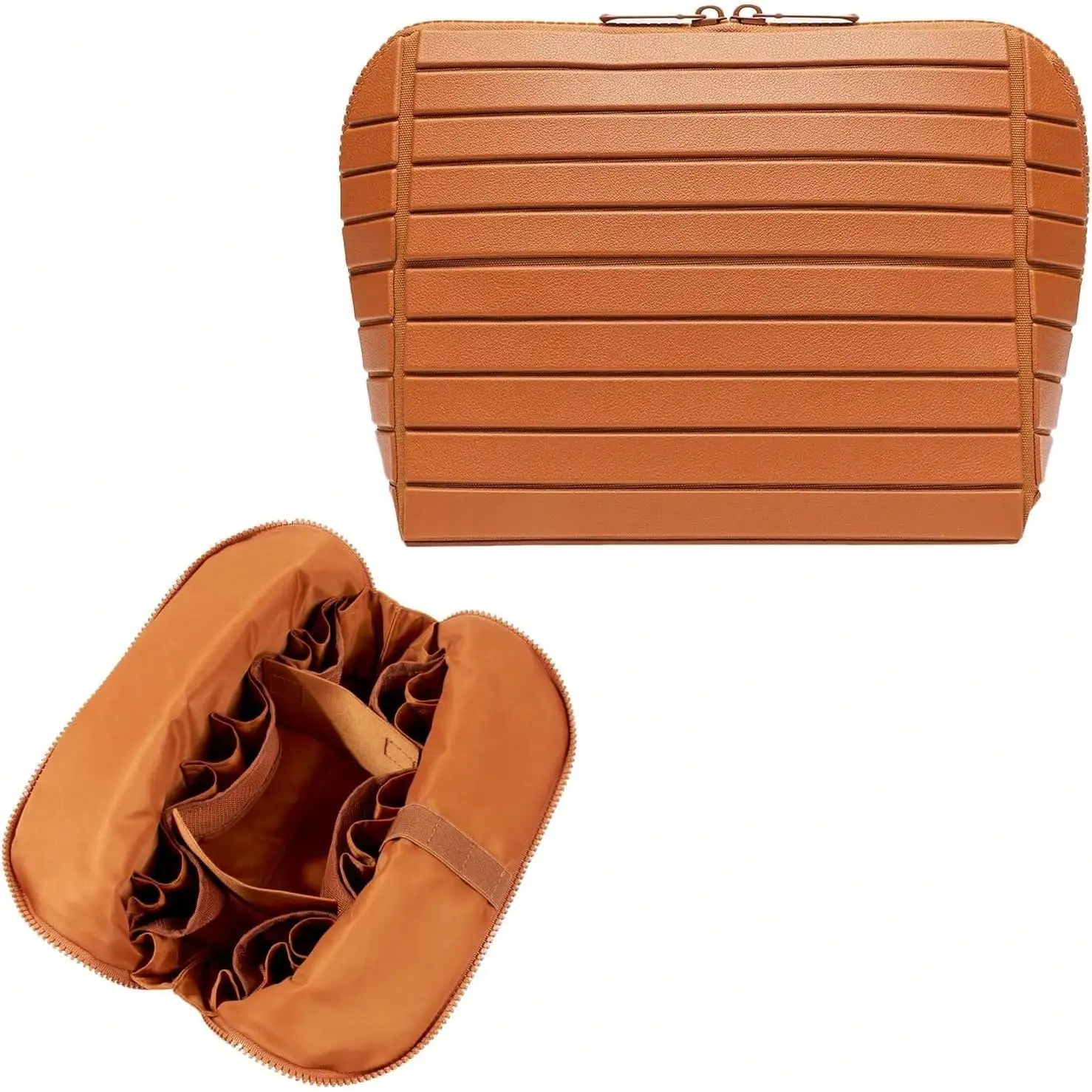 Geometric Diamond Grid Makeup Bag, Large Capacity Portable Outdoor Skincare Storage Bag,Travel Toiletries Bag For Women