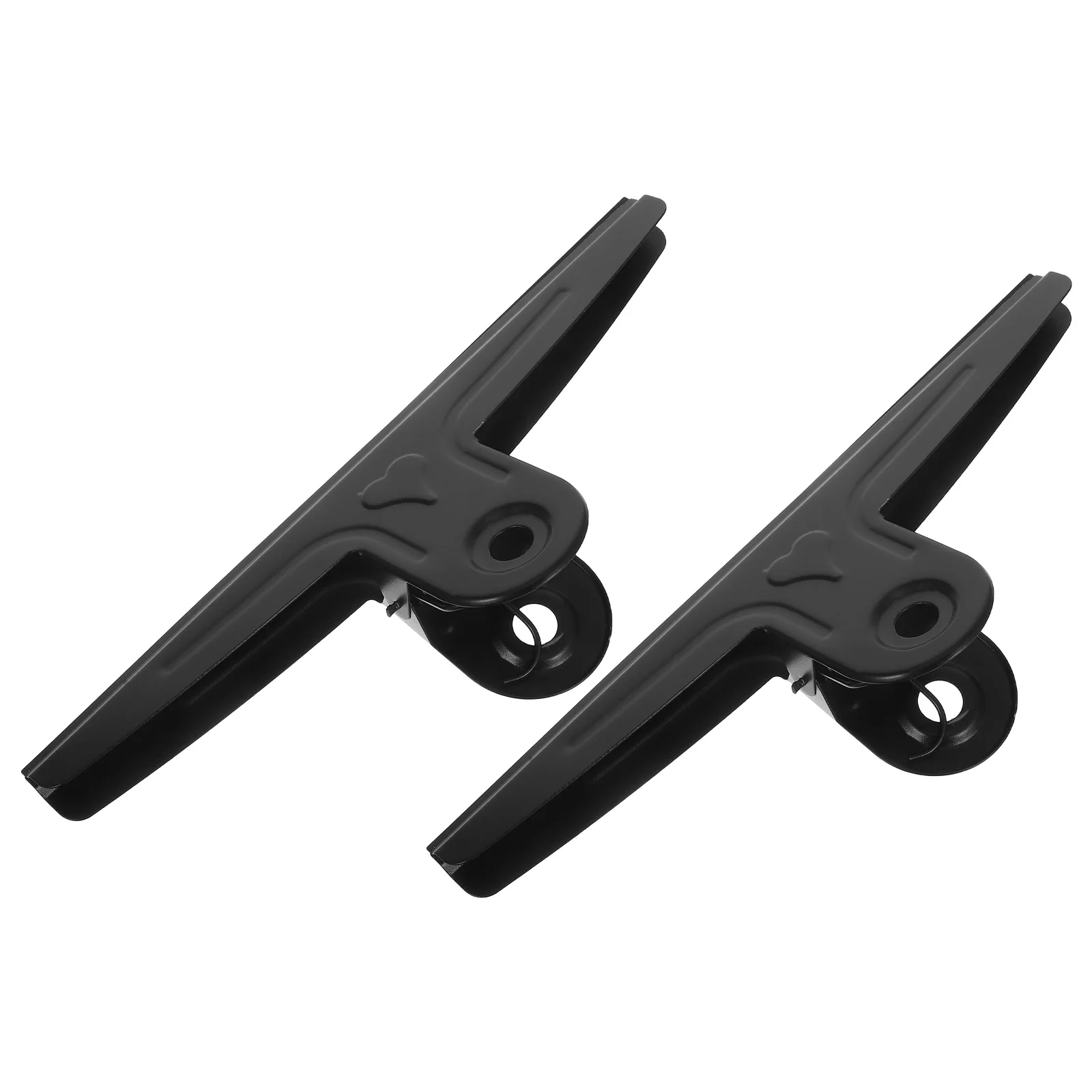 

2 Pcs Drawing Board Clip Clipboard Clips Hardware for Hanging Stainless Steel Black Jumbo Binder Paper Book