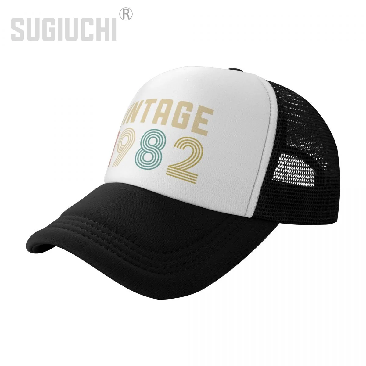 Mesh Cap Hat VINTAGE 1982 Trucker Birthday for Men Women born All the people Retro Baseball Caps