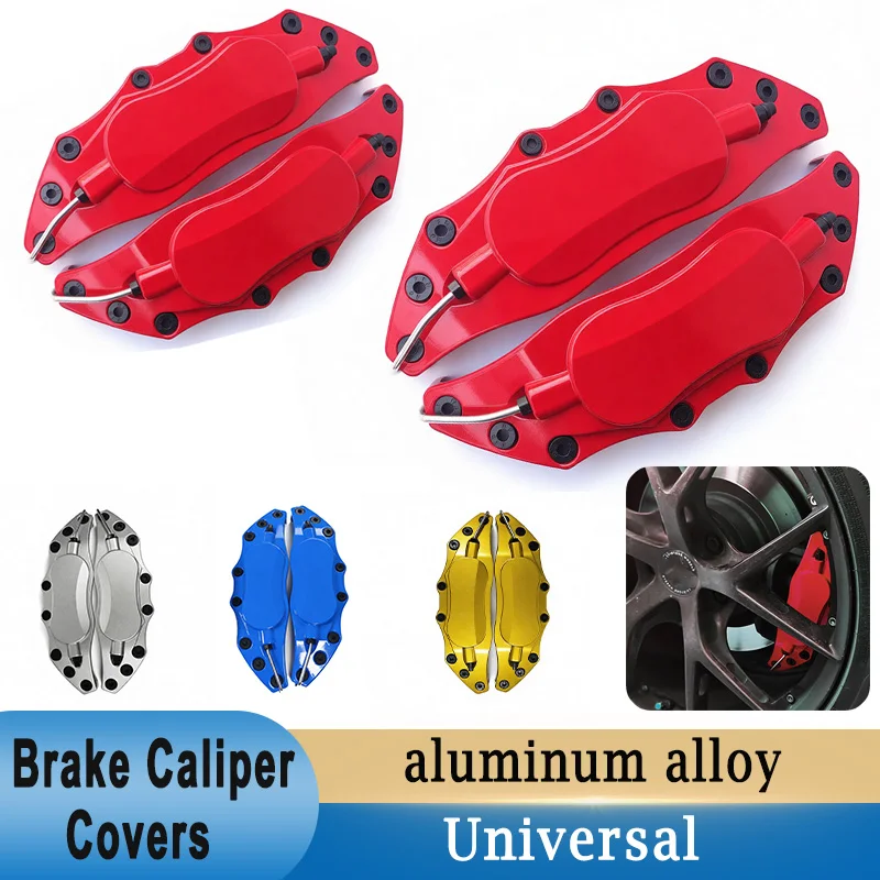 Universal Metal Brake Caliper Covers for Mercedes Benz Audi BMW VW, etc.Wheel Hub Brake Caliper Anti Dust Protective Disc Shell