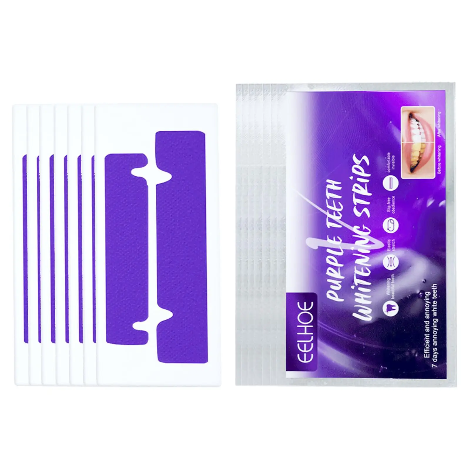 7 Pieces Instant Teeth Whitening Strips Safe for Stains Business Trip