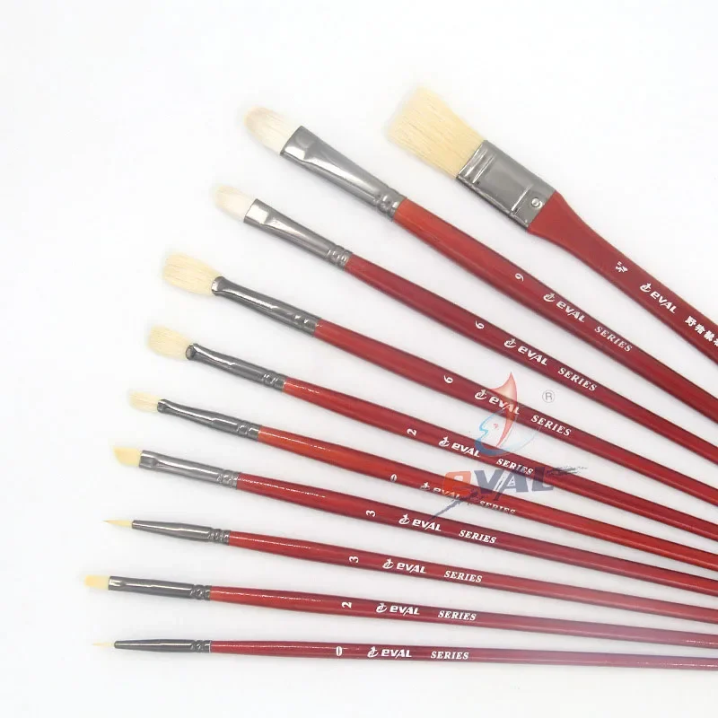10 multi-functional artist paint brushes Bristle, wool, nylon hair Birch short rod acrylic oil painting gouache pens paint brush