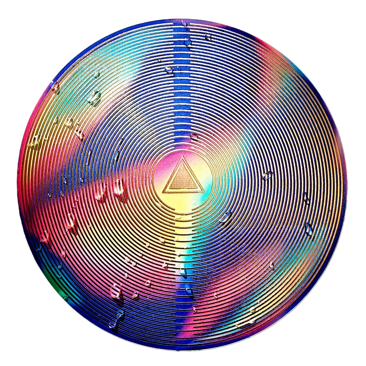 

Rainbow Pyramid Energy Disc Dual Sided with 40 Coil Design for Energy Circulation and Consciousness Meditation Work