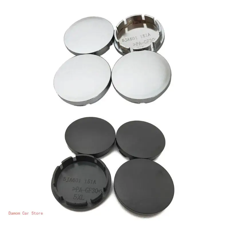 4 Pcs/Set Black/Silver 56mm Car Wheel Center for Rim ABS Caps Universal Car Wheel for Rim Center Hubcap Vehicle