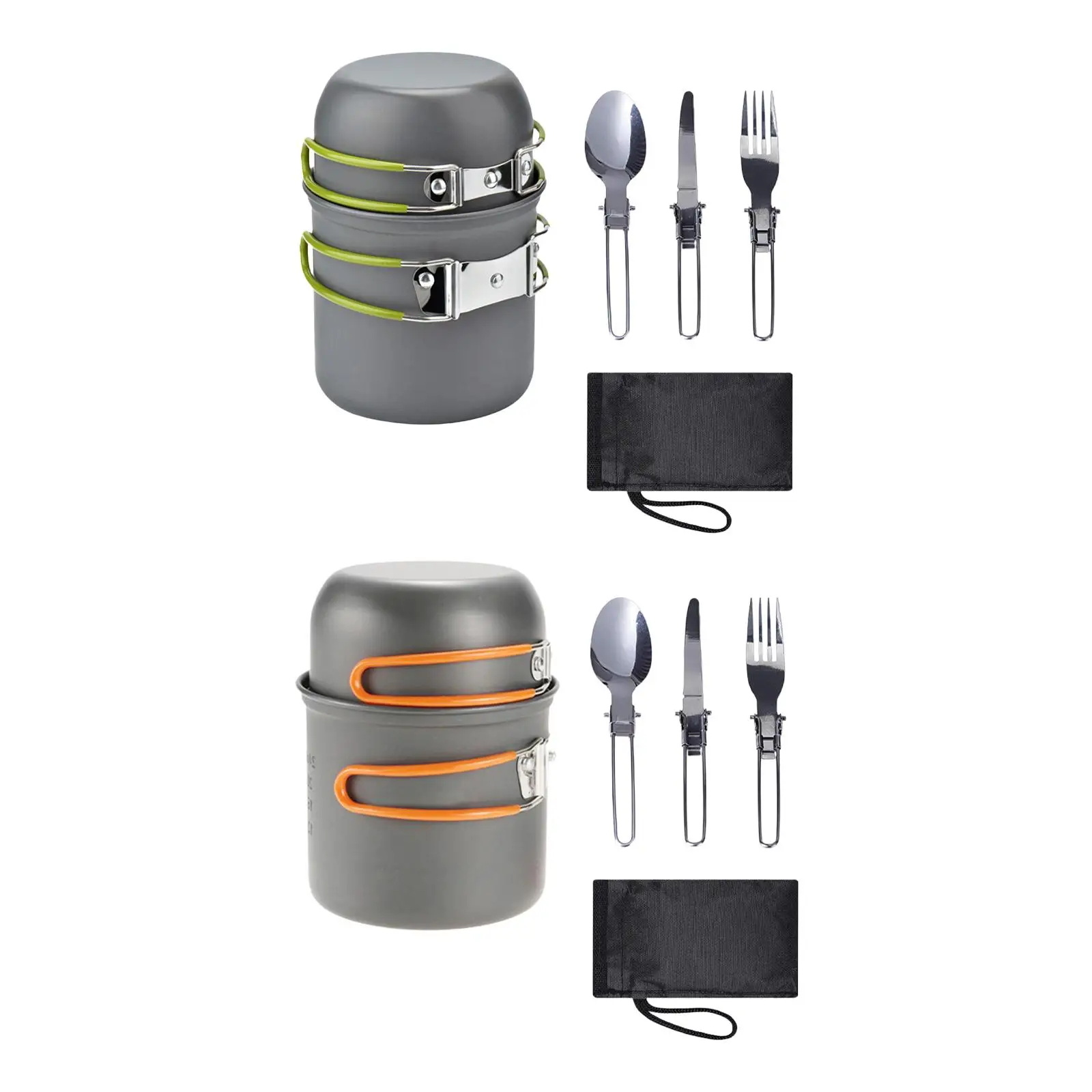 

Camping Cookware Mess Kit with Cutlery Versatile Compact Camping Pot and Pan