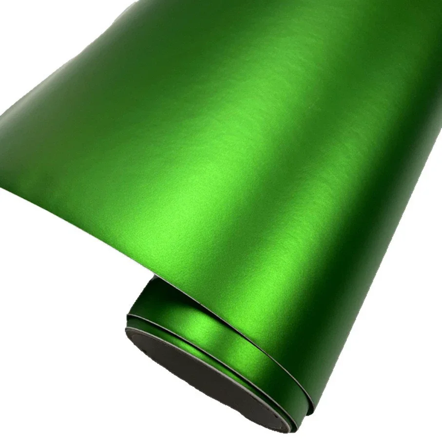 Premium Matte Chrome Green Metallic Vinyl Wrap Film Roll Self Adhesive Decal Sticker Car Wrapping Foil DIY Air-Release