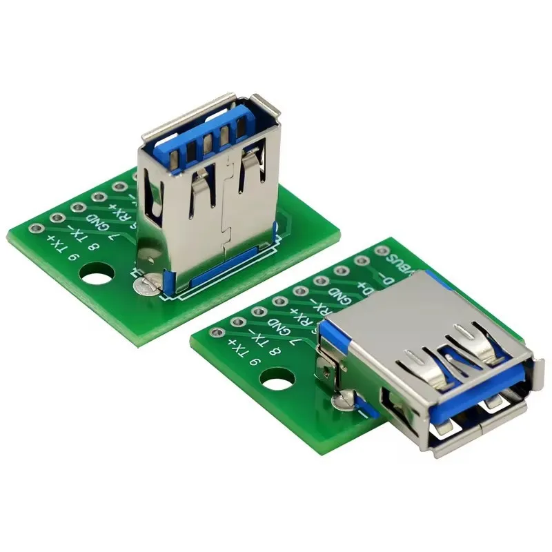 USB 3.0 Vrouwelijke Connector AdapterDIPModule Platte Directe Plug Adapter Adapter Board Vrouwelijke Socket Conversie Board2.54Spacing